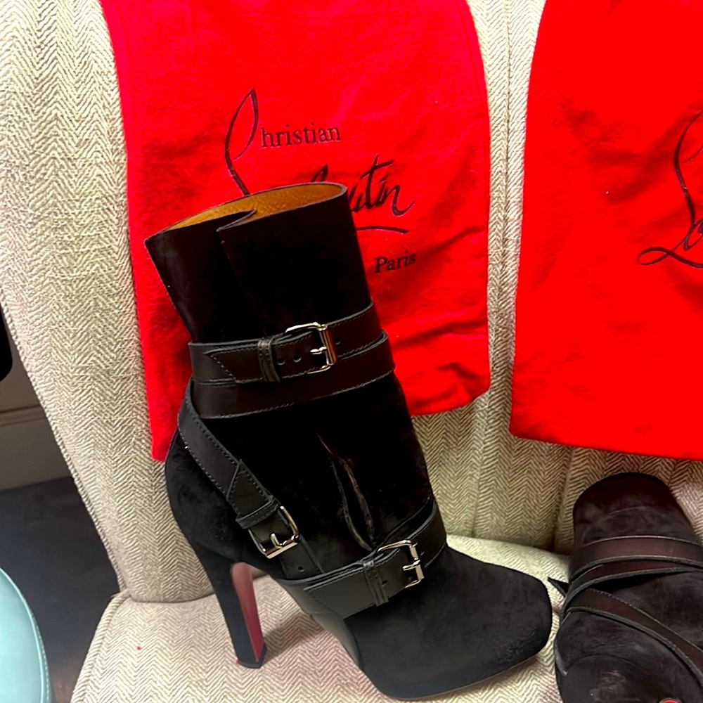 Louboutin ankle boots just like new. Slightly worn and worn only 3 times.